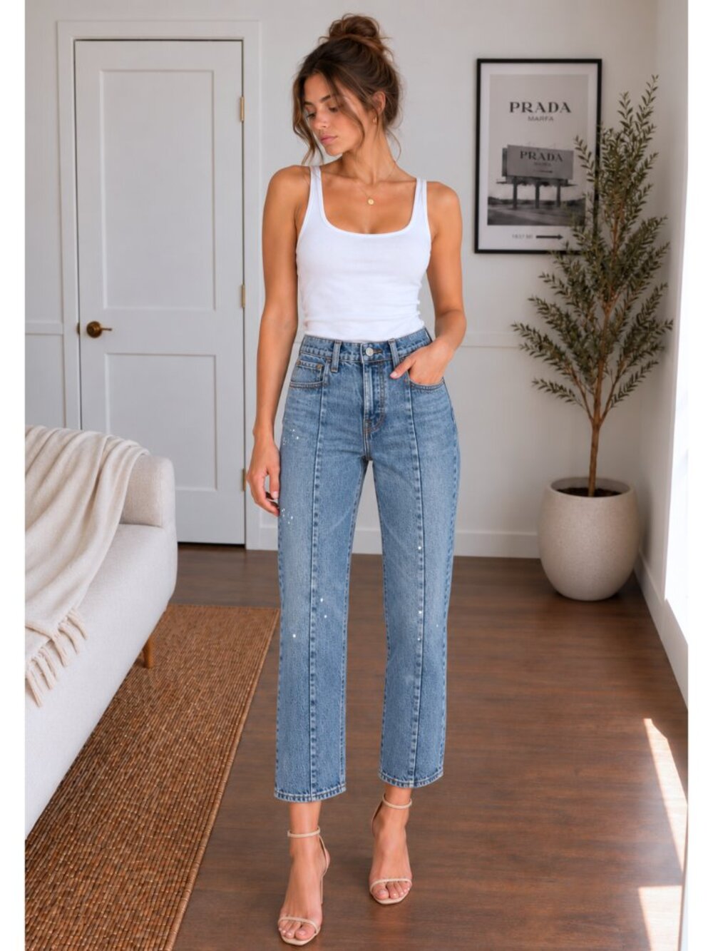 Levi’s Altered Straight Jeans 26 No Limits Deconstructed Paint Splatter $118